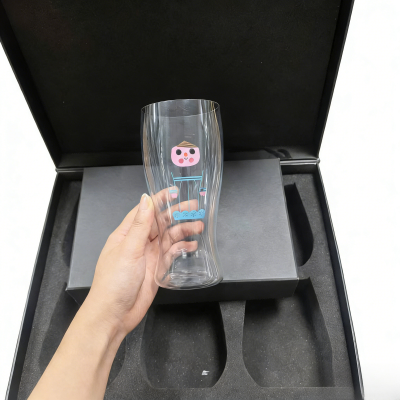 custom logo patterned beer mugs